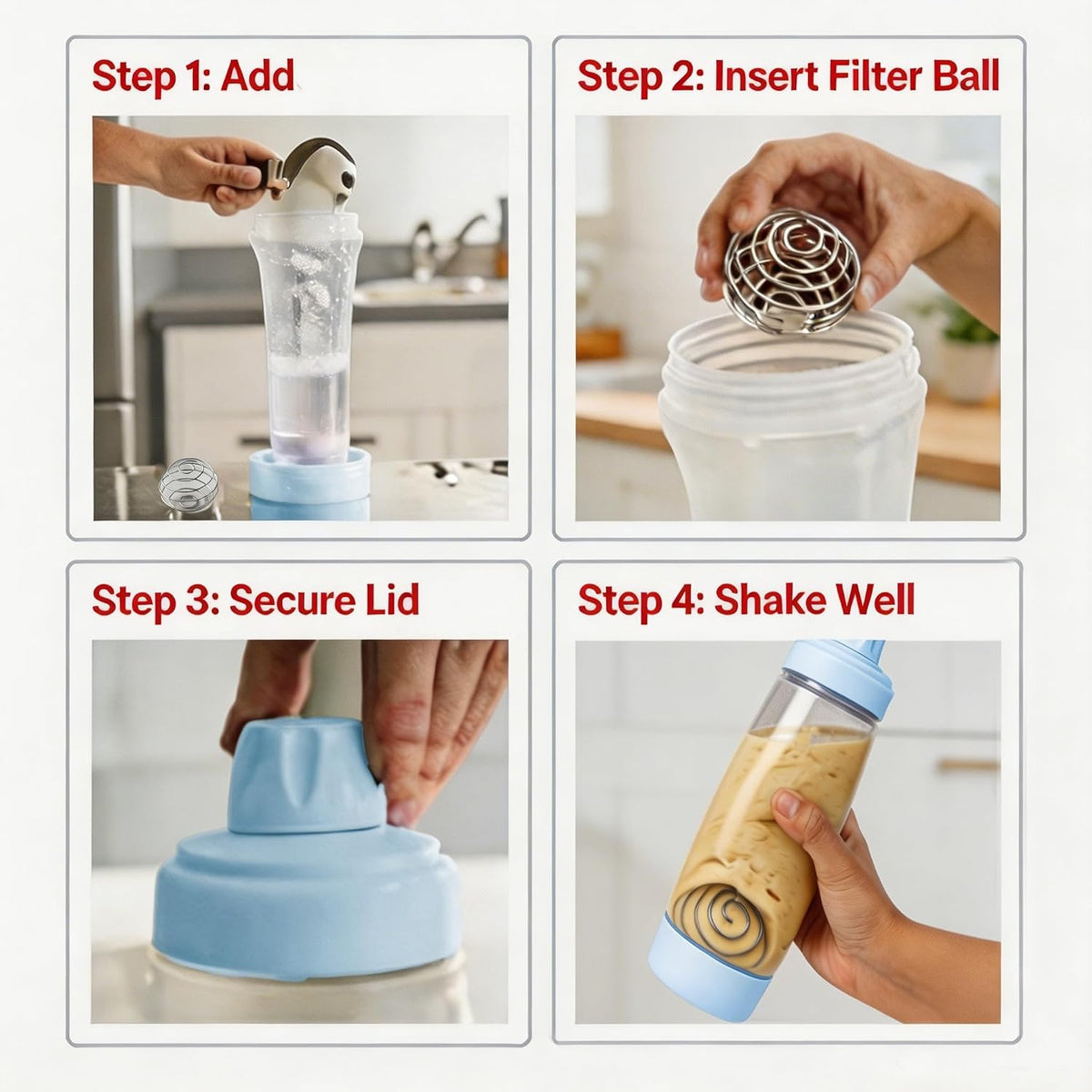 2 Pack 1000ml Pancake Batter Squeeze Dispenser Bottle with Whisk Ball