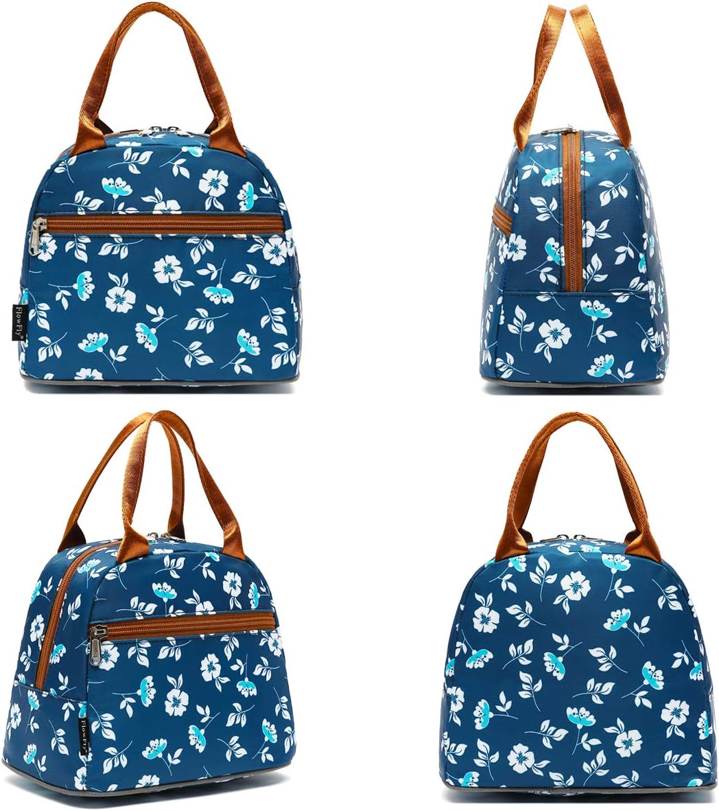 FlowFly Insulated Lunch Cooler Bag - Tote Bag Organizer for Women/Men, Black - Colors B