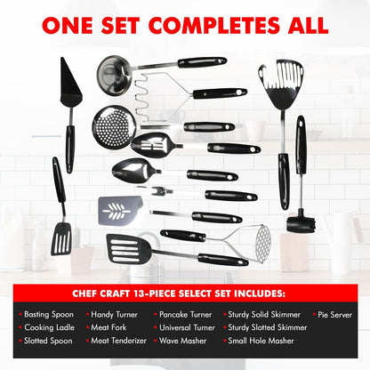Chef Craft Select Turner/Spatula, 10.5 inch, Stainless Steel