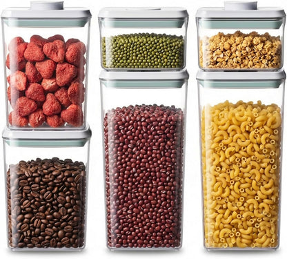 Pop Food Storage Containers Set Large Airtight Food Storage Containers with Pop Lids, Kitchen Pantry Organization and Storage, Cereal, Rice, Flour, Pasta & Snack Container, BPA Free, 2 x 2.8Qt
