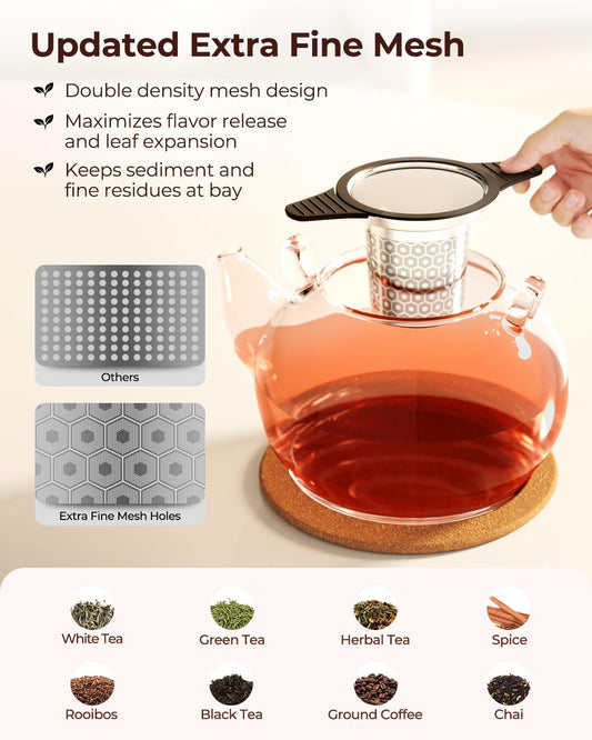 Reinmoson 304 Stainless Steel Tea Infuser for Loose Leaf Tea Steeper