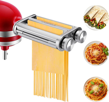 Pasta Maker Attachment for KitchenAid Mixers, 3 in 1 Pasta Attachments