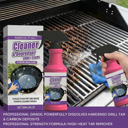 SakerPlus Heavy-Duty Grill Cleaner Spray, Degreaser for Grill Grates, BBQ Grills, Frying Pans and Cookware, Removes Baked-On Grease, Burnt-On Residue and Carbon Buildup (1PC)
