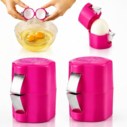 Egg Shell Opener, 2-in-1 for Raw & Boiled Eggs，Orange