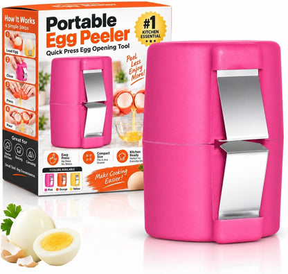 Egg Peeler Portable Tool for Hard Boiled Prep with Crack and Peel Design