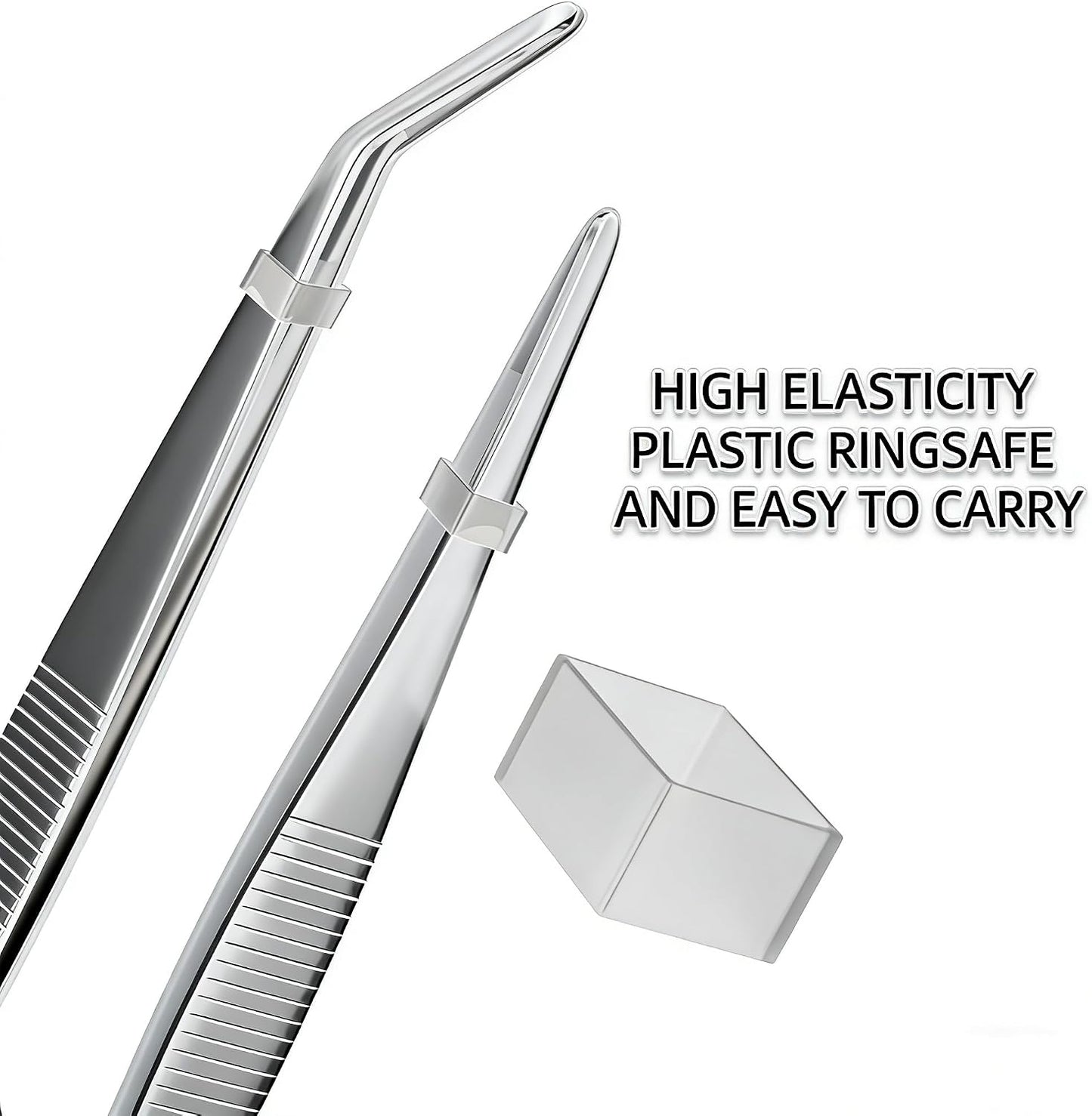 2-Pack 12-Inch BBQ Kitchen Tweezers Tongs, Extra-Long Stainless Steel Cooking Tweezers Dishwasher Safe for Grilling, Baking & Food Prep (12Inch BBQ Tongs)