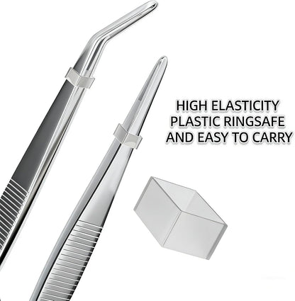 2-Pack 12-Inch BBQ Kitchen Tweezers Tongs, Extra-Long Stainless Steel Cooking Tweezers Dishwasher Safe for Grilling, Baking & Food Prep (12Inch BBQ Tongs)