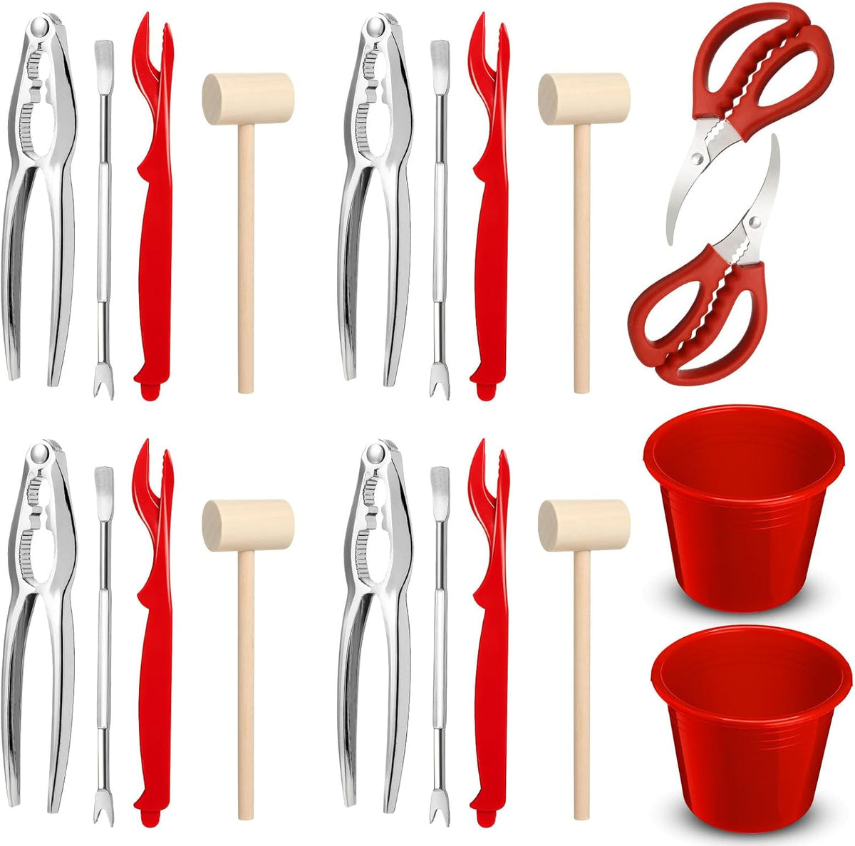 Seafood Boil Party Supplies Crab Crackers and Tools Set