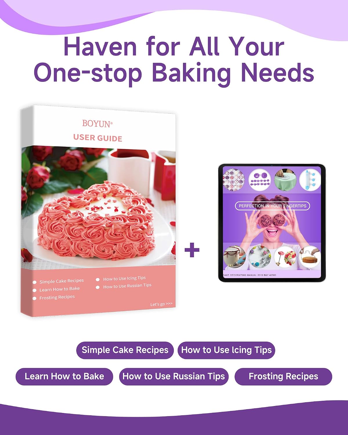 Boyun 138 Cake Decorating Kit, Baking Supplies Tools for Beginners & Pros