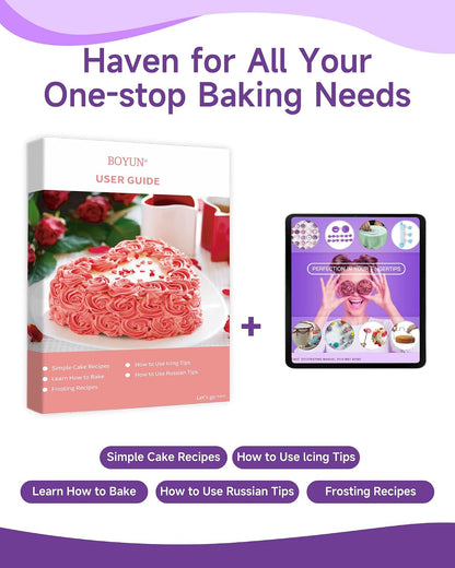 Boyun 138 Cake Decorating Kit, Baking Supplies Tools for Beginners & Pros
