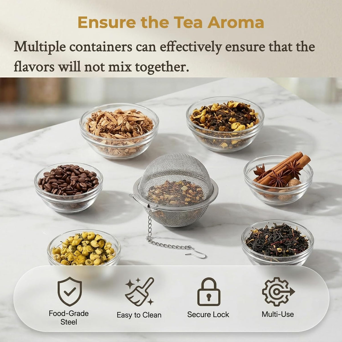 304 Stainless Steel Mesh Tea Ball for Loose Leaf Tea