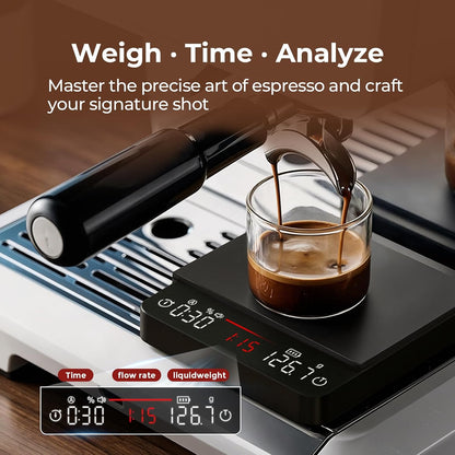 Mini Coffee Scale with Timer - VABICA USB-C Rechargeable Espresso Scale