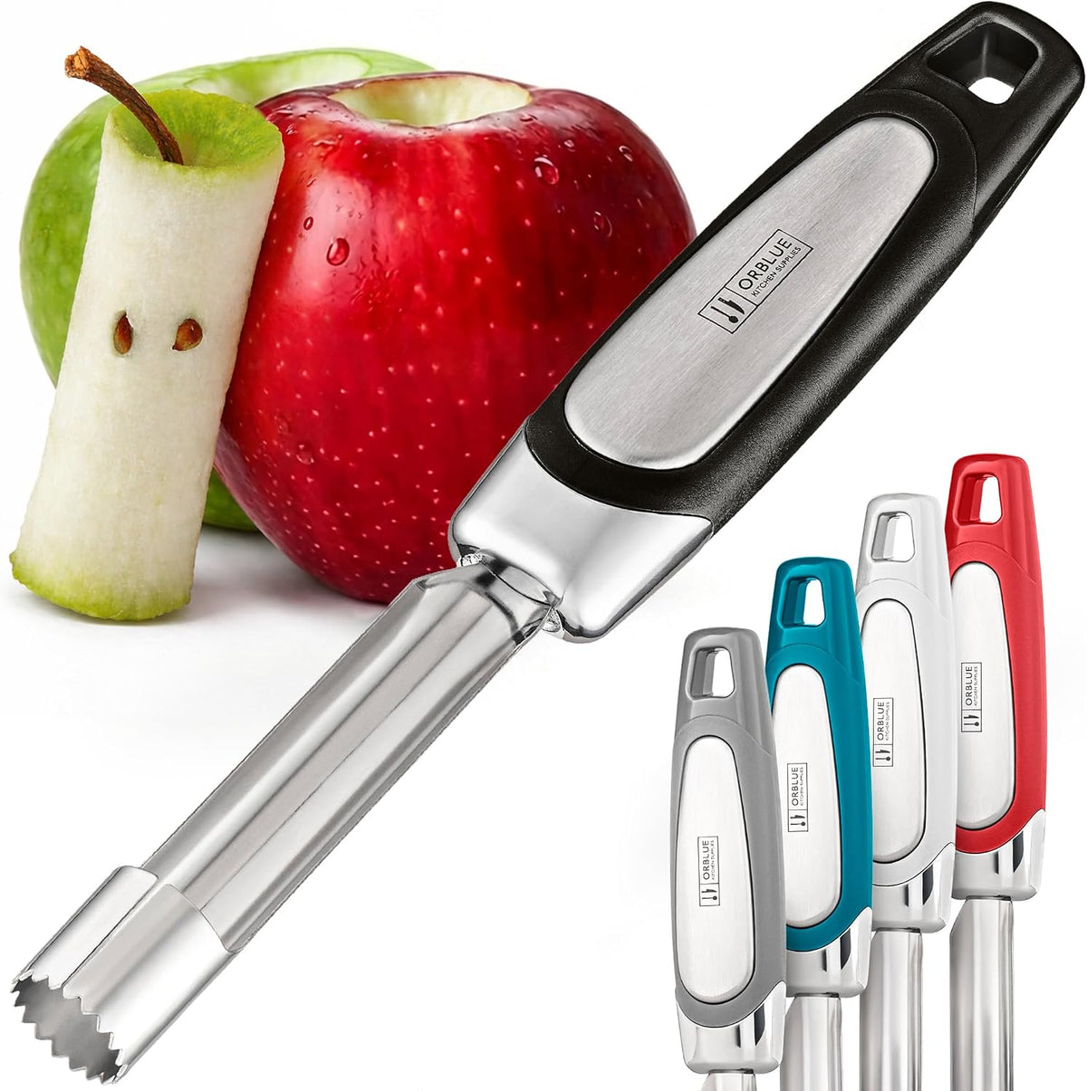 Orblue Apple Corer Tool, Heavy Duty Stainless Steel Fruit Core Extractor