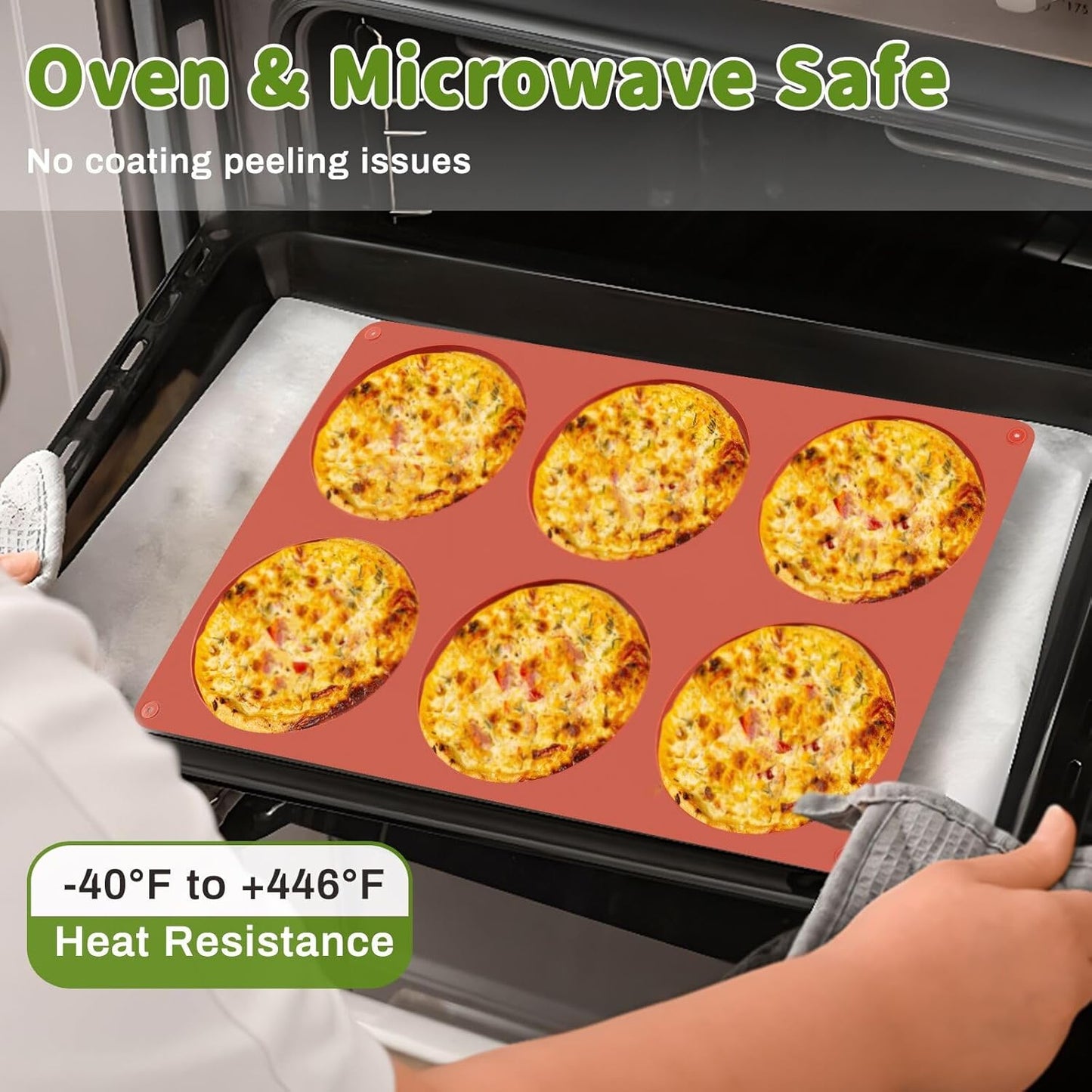 JOERSH 2-PK Air Fryer Egg Mold, 4 Cups Silicone Air Fryer Baking Pan Non-Stick for Egg Bites, Cupcake, Muffin, Tart, Frittata, Quiche