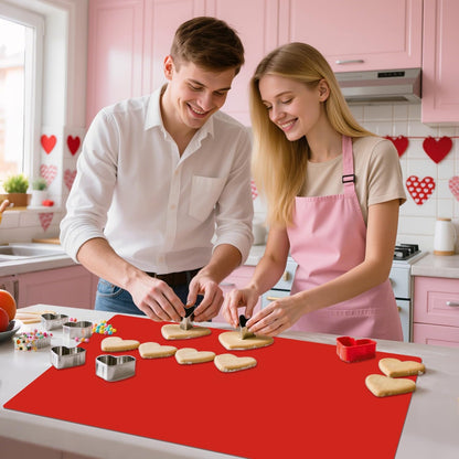 Extra Large Silicone Mat, 31.5x23.6 Inch Heat Resistant Mat for Kitchen Counter, Non Stick Silicone Baking Mat for Dough and Pastry, Thick Silicone placement Countertop Protector, Black countertop mat