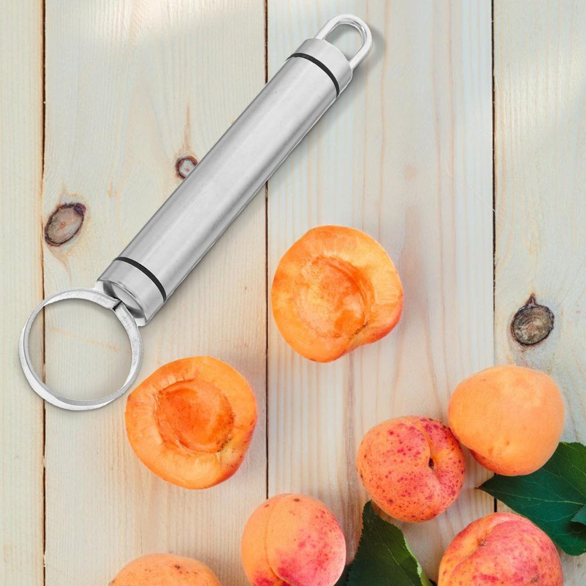Hemoton 2 Pcs Stainless Steel Fruit Vegetable Corer Set