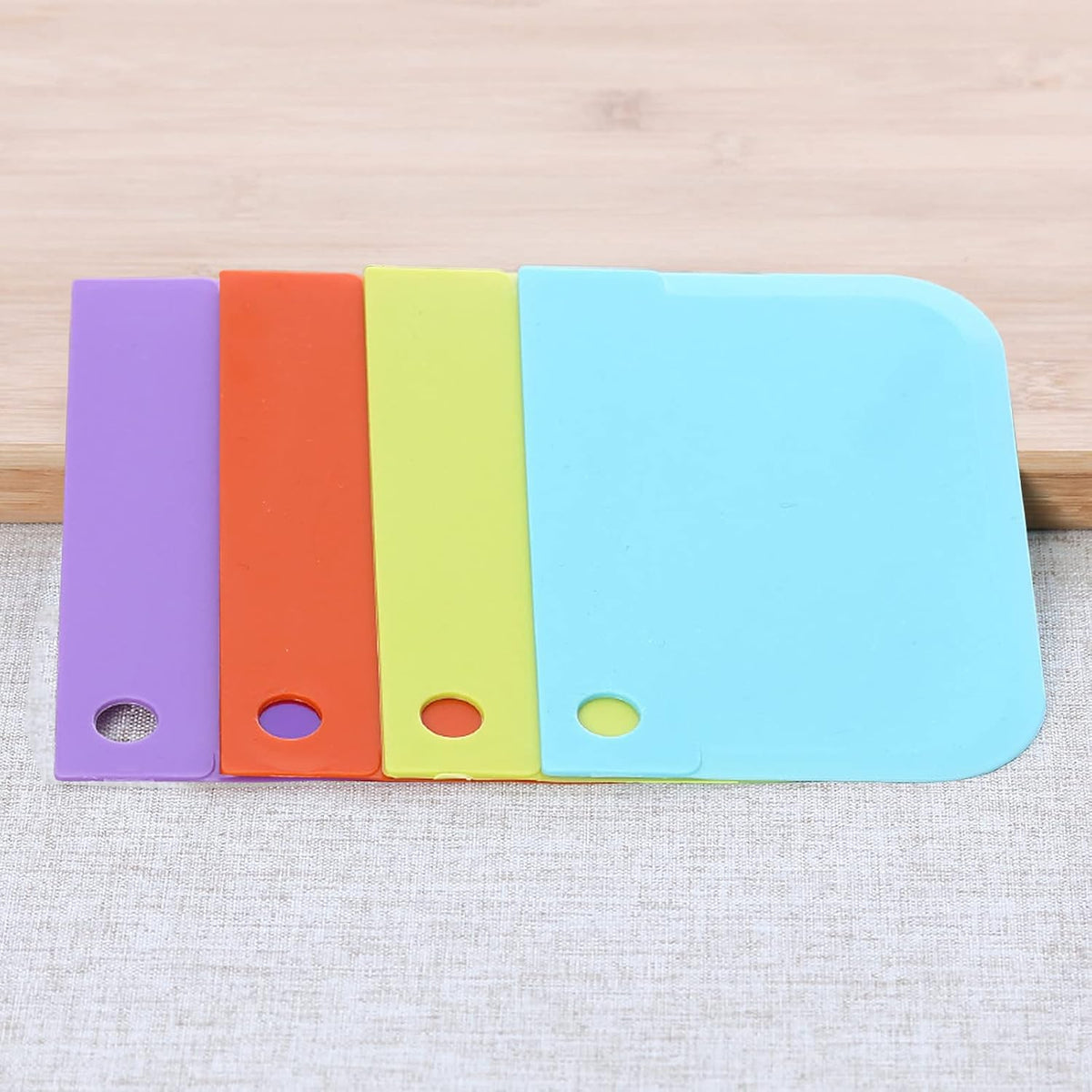 6pcs Cake Scraper Decorating Comb and Icing Smoother Reusable Bread Cream Pizza Cutter-Purple