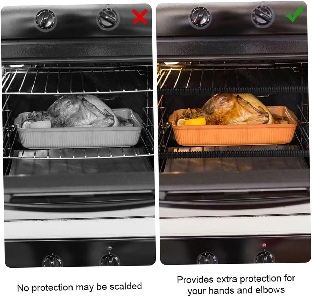 4Pcs Oven Shelf Protectors, Heat Resistant Oven Guards for Inside The Oven, Oven Shelf Edge Guards Silicone Oven Shelf Guards, Safe Oven Rack Protectors for Kitchen Baking Accessories.