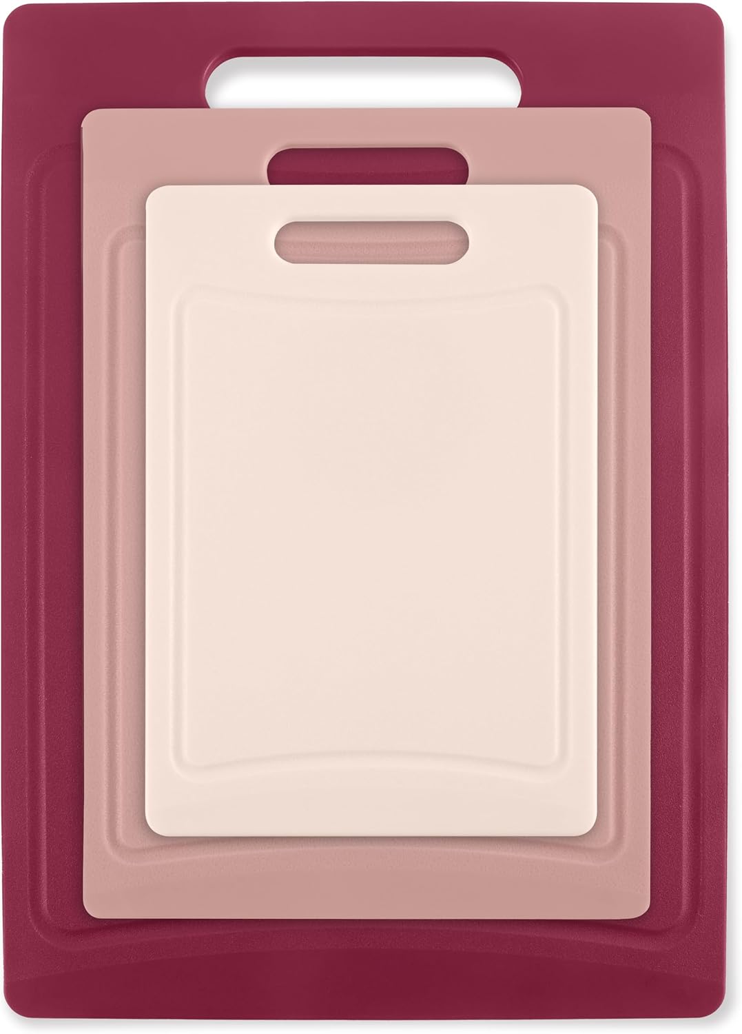 COOK WITH COLOR Non-Slip Cutting Board Set – Kitchen Essentials with Easy Grip Handle for Meat, Veggies, and Fruits, 3 Cutting Boards, Speckled White