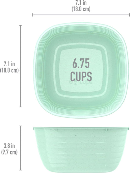 Bentgo Prep - 1-Compartment Bowls with Custom-Fit Lids - Reusable, Microwave Safe, Durable, PFAS & BPA-Free, Freezer & Dishwasher Safe Meal Prep Food Storage - 10 Bowls & 10 Lids (White Stone Tan)