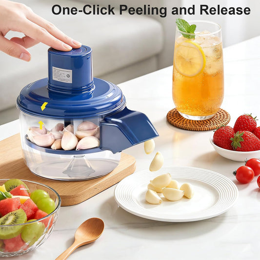 Electric Grape Peeler Machine, Automatic Garlic & Cherry Tomato Peeler - Automatic Peeler Skin Remover Tool for Small Fruits, Easy Clean Detachable Chamber for Home & Commercial Use
