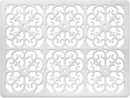 GASARÉ, Extra Large, Thick, Silicone Trivet for Hot Dishes, Pots, and Pans, Heat Resistant Mat for Countertop, Hot Pad for Kitchen, Easy to Clean, 16 x 12 x 3/8 Inches, White