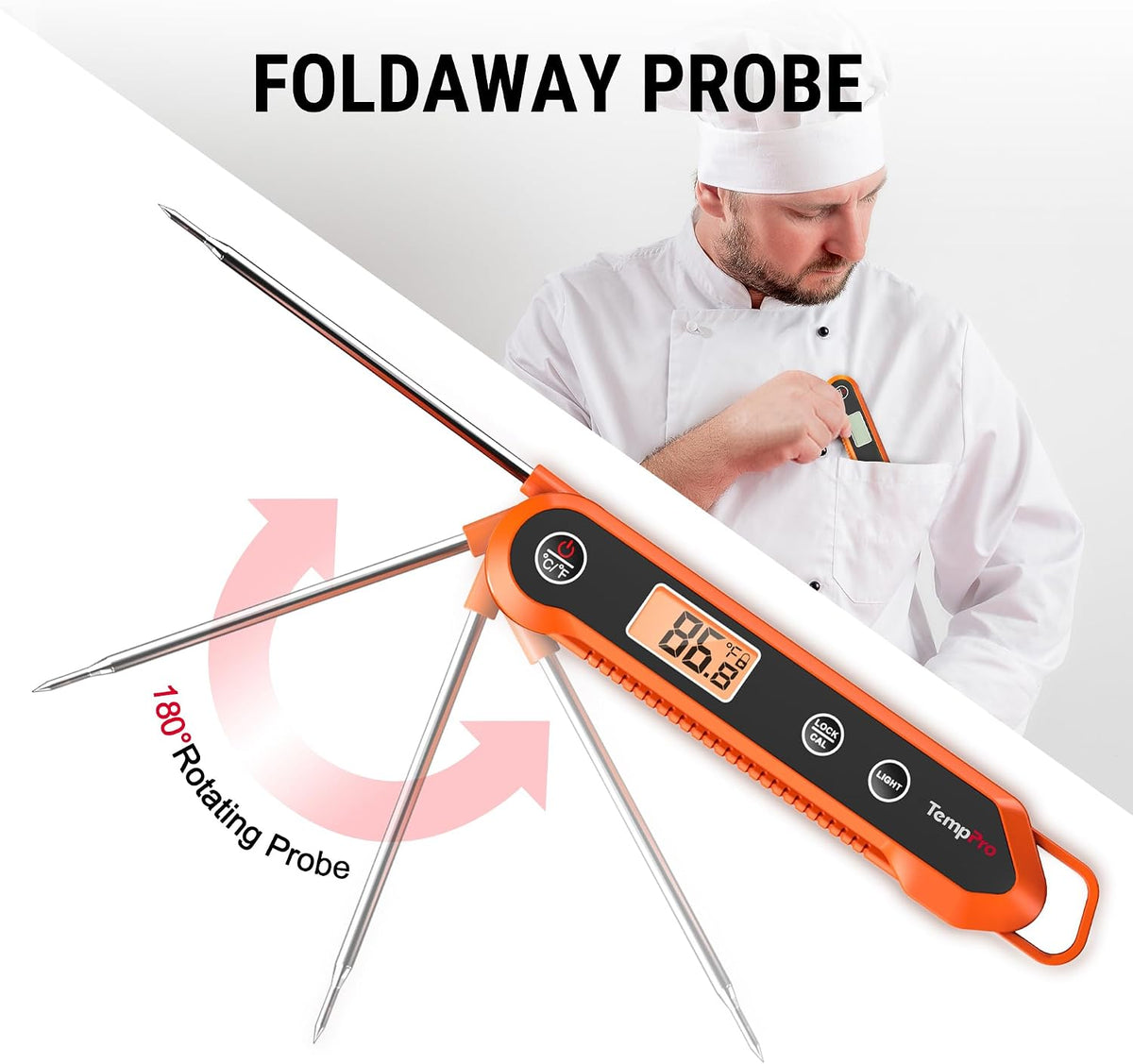 TempPro TempSwift 1 Sec Meat Thermometer Digital for Kitchen Cooking Food