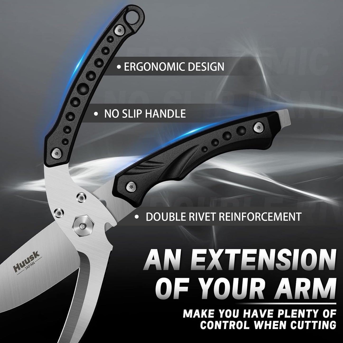 Huusk Kitchen Scissors All Purpose Poultry Shears Heavy Duty Ultral Sharp Detachable Kitchen Shears for Chicken Bone Turkey Silvery Stainless Steel Cooking Shear Thanksgiving
