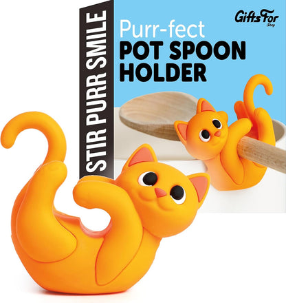Itera Gray Silicone Cat Spoon Rest Kitchen Gadget