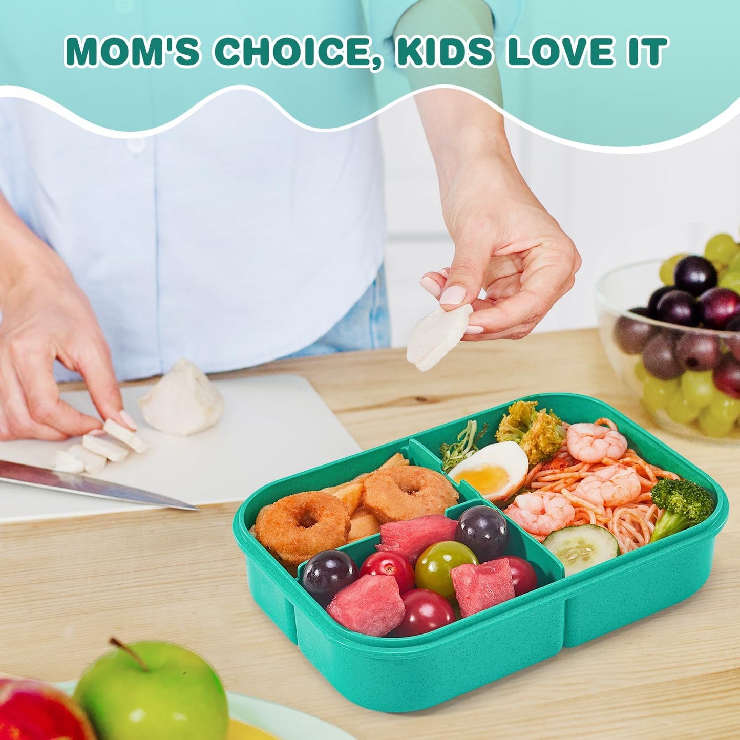 MISS BIG® Bento Box,Bento Box Adult,Lunch Box,Leak Proof Lunch Containers,No BPAs and No Chemical Dyes Bento Lunch Box,Dishwasher and Microwave Safe Lunch Containers for Adults(1900ml Gray)