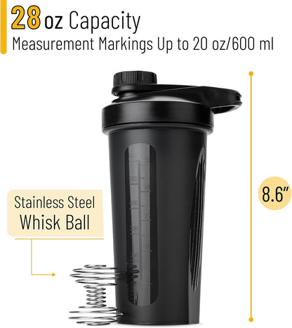 Mr. Pen- Shaker Bottles for Protein Mixes with Twist Cap, 28 oz