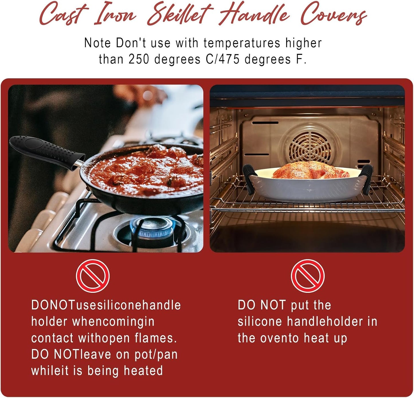 Joyhalo 6 Pack Cast Iron Skillet Handle Cover