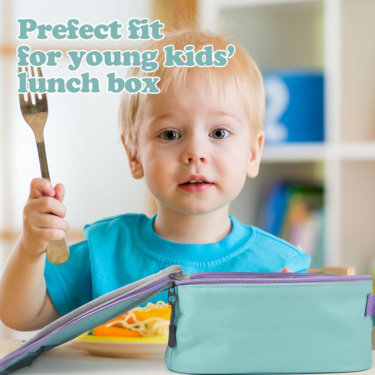 CaCTOUR Lunch Box Kids,Premium Insulated Lunchbox for Girls Boys,Soft Mini Cooler Bag Back to School Thermal Reusable Lunch Bag for Work School Picnic (Blue)