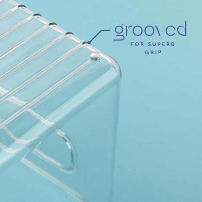 Plastic Food Storage 4 Pack Clear Container Bin with Handles for Organizing Kitchen, Pantry, Refrigerator, Freezer, Pantry, Cabinet, Closet, Bathroom. Stackable 10”x6”x3”
