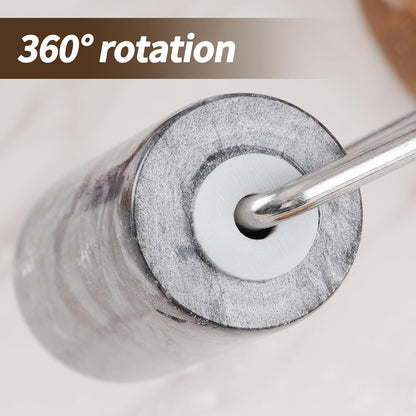 Small Marble Rolling Pin Pizza Roller for Baking (Type B Black)
