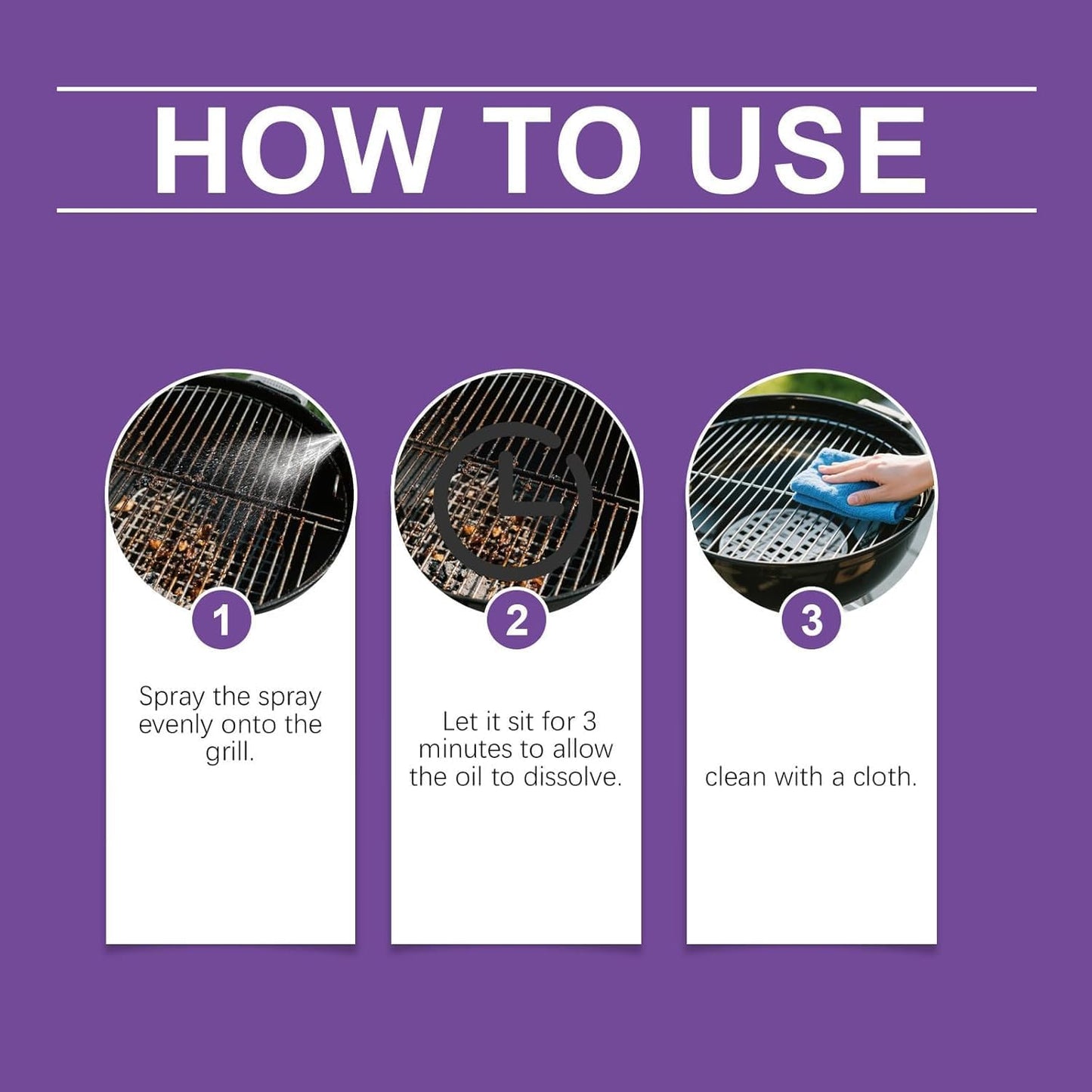 Fast- Heavy-Duty Grill Degreaser Spray, Heavy-Duty 𝐆rill Cleaning Spray Degreaser, Bbq 𝐆rill Degreaser Cleaner, Grease Remover forGrill Grates, Ovens, Flat Tops (1pcs)
