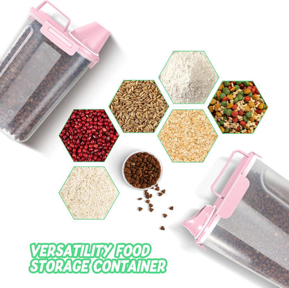 LEAWALK 5Lbs Airtight Cat Dog Food Storage Container with Upgraded Large Nozzle BPA-Free, Pet Food Storage Containers for Rice, Grain, Pet Food, Flour, Dog Treat Storage (Dark Gray, 5L-1pack)