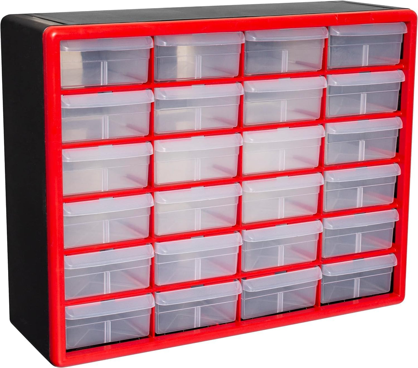 Akro-Mils 44-Drawer Plastic Drawer Storage Cabinet for Garage Organization, Bead Organizer, Building Bricks Storage, Teacher Toolbox, Makeup Organizer, 20" W x 6" D x 16" H, 10144 Black