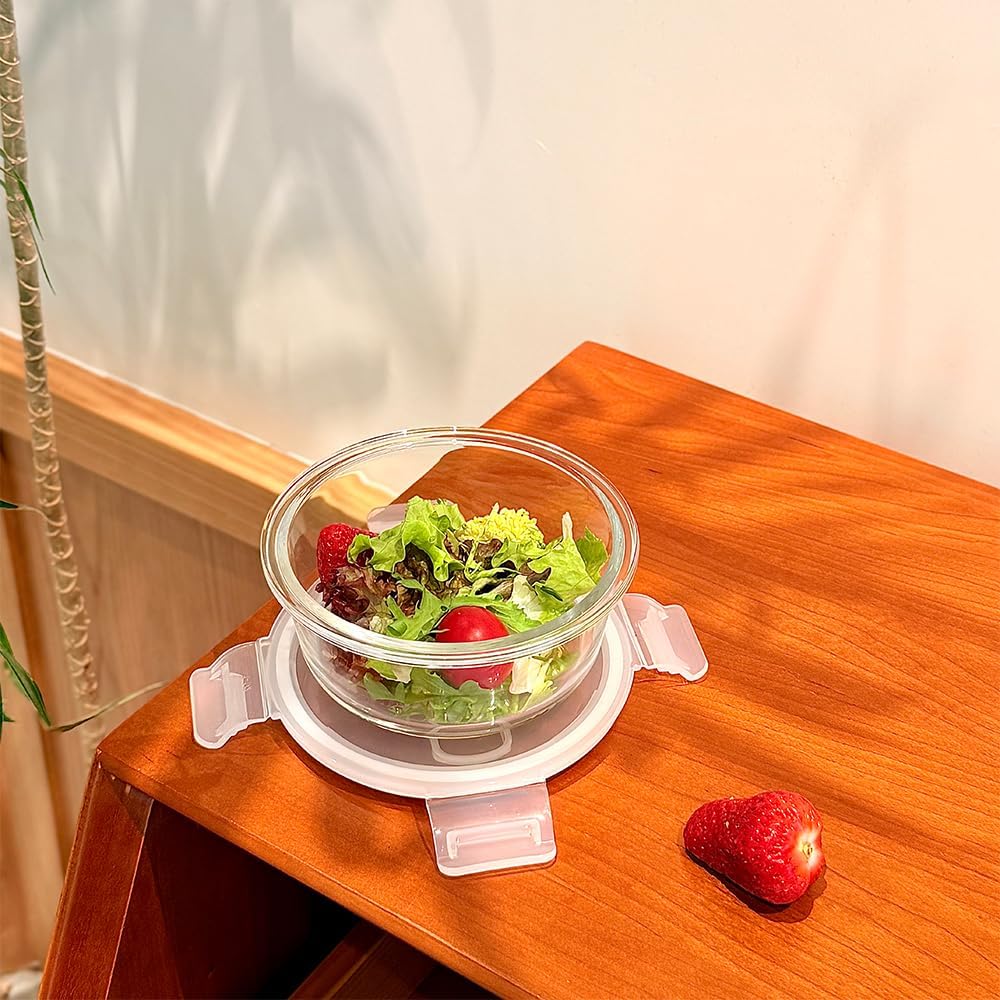 16oz Square Glass Food Storage Containers With Lids, 2 Cup Square Glass Food Containers With Lids, BPA free Small Meal Prep Bowls for leftovers, Dishwasher, Freezer Safe (8Pack)