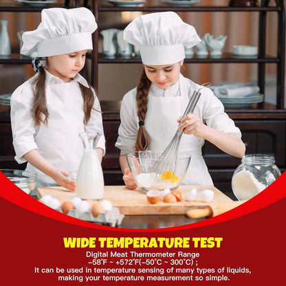 Copkim Food Thermometer Instant Read Probe BBQ,Red