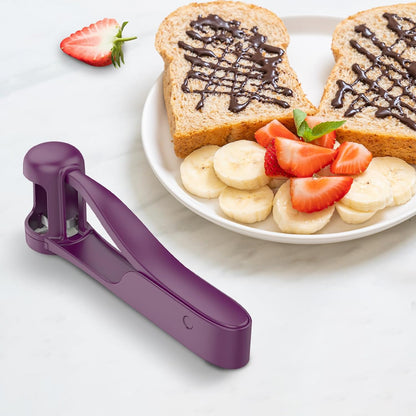 WhiteRhino Grape Cutter Grape Slicer for Toddlers,Grape Cherry Tomato Strawberry Cutter Quarter Slicer tool For Vegetable Fruit Salad Cake Decoration,Stainless Steel kitchen Gadget Fruit cutter(Bule)