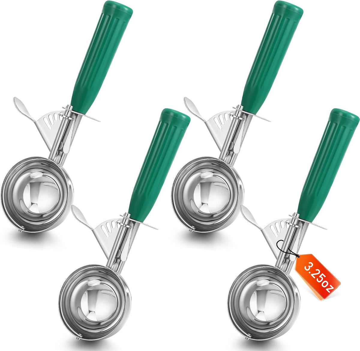 Reallnaive Ice Cream Scooper with Trigger, 4 oz, Gray