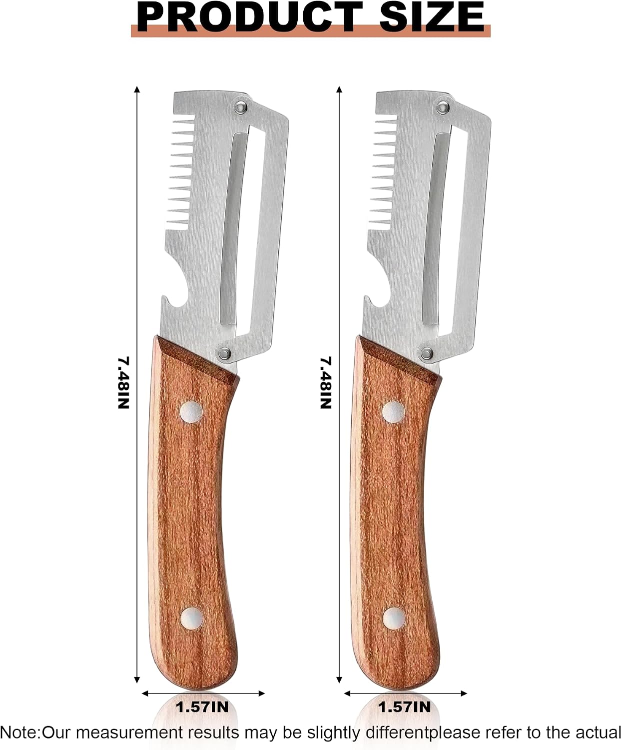 Vegetable Peeler with Wooden Handle and Bottle Opener,2026 Upgrade Multifunctional Stainless Steel Peeler,Vegetable Peeler for Kitchen,Suitable for Vegetables or Fruits that Need to Be Peeled(2PCS)