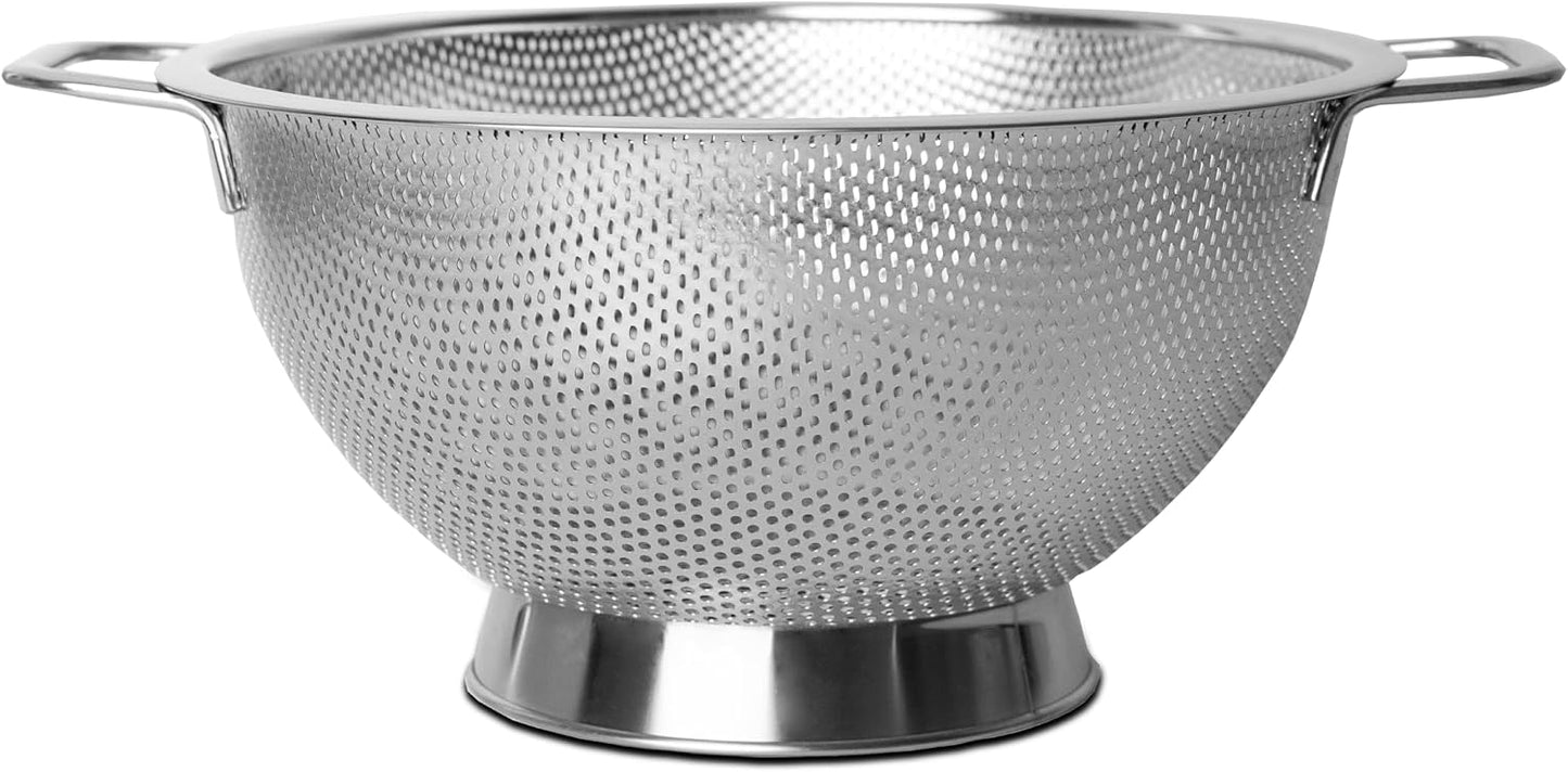 Fox Run Stainless Steel Colander, 4.7 Quart Over The Sink Pasta Strainer