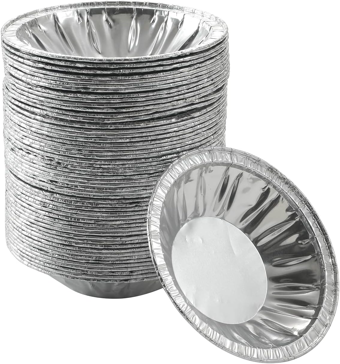Waytiffer (Pie Pans 5 inch,Mini Pie Tins HEAVY-DUTY Disposable Aluminum Foil Tart,pie Pans for Baking Personal Mini Pies, Easily Stack & Store, Freeze & Reheat