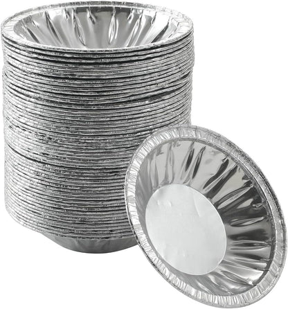 Waytiffer (Pie Pans 5 inch,Mini Pie Tins HEAVY-DUTY Disposable Aluminum Foil Tart,pie Pans for Baking Personal Mini Pies, Easily Stack & Store, Freeze & Reheat