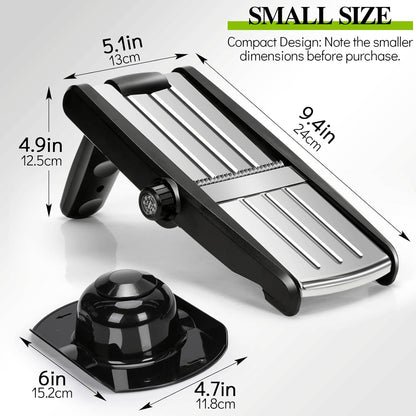 MASTERTOP Mandoline Slicer for Kitchen Adjustable Stainless Steel Food Slicer Vegetable Chopper Onion Waffle French Fry Cutter Potato Chip Julienne Slicer with Safety Gloves