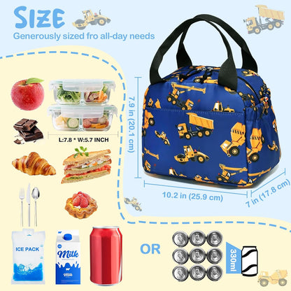 CAMTOP kids lunch bag Cute Insulated lunch box for Boys & Girls Leakproof loncheras for school