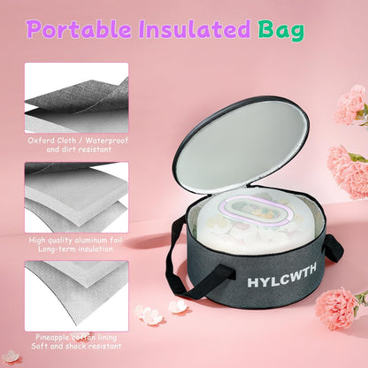 Cake Carrier With Lid And Handle, Bpa-Free Cake Holder With Lid For 10 Inch Round Cake Carrier With 10 pcs Round Golden Cake Boards And Portable Insulated Bag