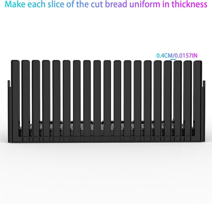 Bread Slicer for Homemade Breads , Adjustable Thickness Slicing Guide , Foldable Portable Bread Cutter Suitability for Homemade Breads, Bagel ,Cakes - Kitchen Gadget, Baking Tool ,Gifts for Mom Dad